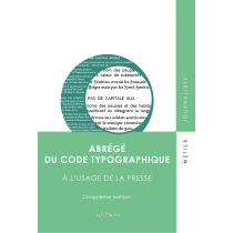 Abrégé du code typographique