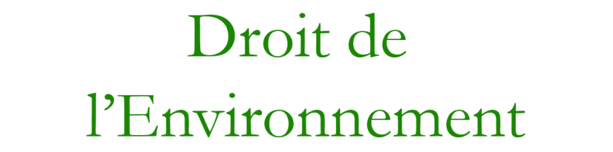 Droit de l'Environnement